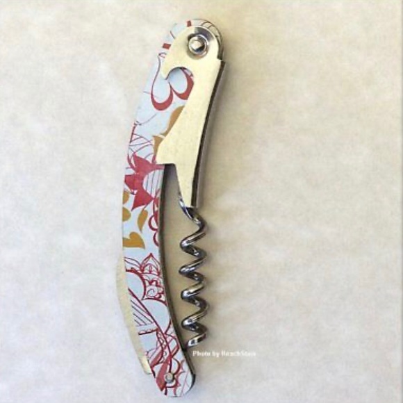 ❤️Demdaco Wine Bottle Opener Handheld Heart Floral Design NEW - Picture 3 of 9